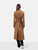 ME+EM Light Walnut Brown Fitted Utility Trench Coat