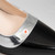 Prada Black & Silver Patent Leather Pumps
