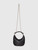 Valentino Garavani Black Leather Small Rockstud Spike Hobo Bag