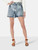 Miu Miu Blue Elasticated Denim Shorts