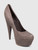 Saint Laurent Brown Lizard Embossed Suede Heels
