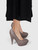 Saint Laurent Brown Lizard Embossed Suede Heels