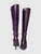 Gucci Purple Leather Buckled Heeled Boots