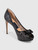 Salvatore Ferragamo Black Leather Cut Out Bow Heels