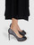 Salvatore Ferragamo Black Leather Cut Out Bow Heels