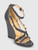 Second Hand Balenciaga Grey Leather Studded Wedge Sandals