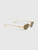 Second Hand Gucci Gold Metal Oval Logo Sunglasses