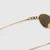Second Hand Gucci Gold Metal Oval Logo Sunglasses