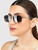 Céline Silver Metal Triomphe Rhinestone Sunglasses