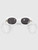 Céline White Oval Triomphe Sunglasses