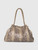 Furla Brown Leather Snake Embossed Tote Bag