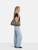 Furla Brown Leather Snake Embossed Tote Bag
