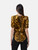 Isabel Marant Yellow & Black Leopard Velvet Peplum Top