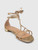 Aquazzura Gold Leather Tie Sandals