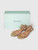 Aquazzura Gold Leather Tie Sandals