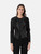 Issey Miyake Pleats Please Black Open Front Jacket