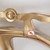 Prada Gold Saffiano Leather Heeled Sandals
