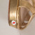 Prada Gold Saffiano Leather Heeled Sandals