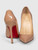Christian Louboutin Nude Patent Pigalle 120 Pumps