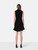 Ganni Black Zip Up Mini Dress