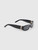 Saint Laurent Black Rectangle Monogram Sunglasses