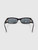 Saint Laurent Black Rectangle Monogram Sunglasses