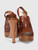 Prada Brown Leather Laser Cut Sandals
