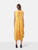 Asceno Yellow Polkadot Long Neck Tie Dress