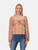 Reformation Brown Floral Ruched Top