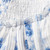 Ganni Blue Floral Print Pleated Mini Dress
