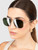 Burberry Green Tinted Square Sunglasses