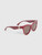 Burberry Burgundy Square Tinted Logo Sunglasses