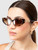 Versace Tortoise Frame Medusa Cat Eye Sunglasses