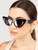 Burberry Black Cat Eye Logo Sunglasses