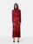 Borgo De Nor Red Leopard & Floral Printed Dress