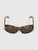 Burberry Tortoiseshell Stitched Detail Sunglasses