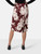 Prada Resort 2014 Burgundy Floral Knee Length Skirt