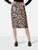 Prada Gold & Navy Brocade Floral Pencil Skirt
