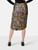 Prada Gold & Navy Brocade Floral Pencil Skirt