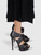 Christian Louboutin Black Ruched Leather Heels