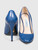Prada Navy Leather Almond Toe Heels