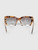 Miu Miu Brown Tortoiseshell Half Rim Sunglasses