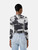 Alexander McQueen Grey Rose Print Wool Cardigan