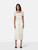 Self-Portrait Cream Crepe Button Midi Dress