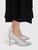 Jimmy Choo Silver Glitter D'Orsay Pumps