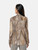 Roberto Cavalli Brown Fur Print Sheer Shirt