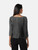 Issey Miyake Pleats Please Grey Square Neck Top