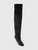 Saint Laurent Black Era 85 Over-the-Knee Suede Boots