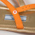 Prada Orange Patent Leather Thong Sandals