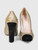 Miu Miu Gold Glitter & Calfskin Pumps